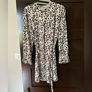 Loft petite leopard print dresss